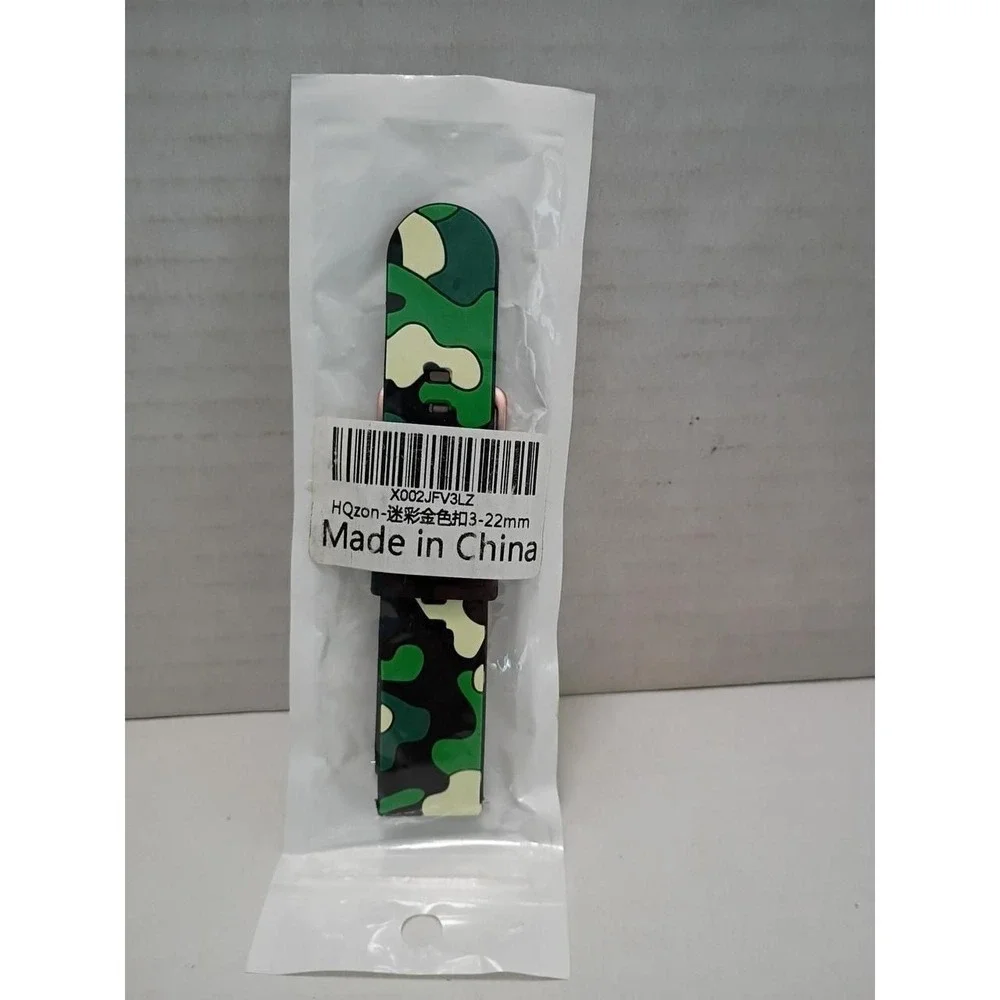 Galaxy Active 2 Camouflage Silicone Watch Band Quick Release Strap 20mm 22mm New